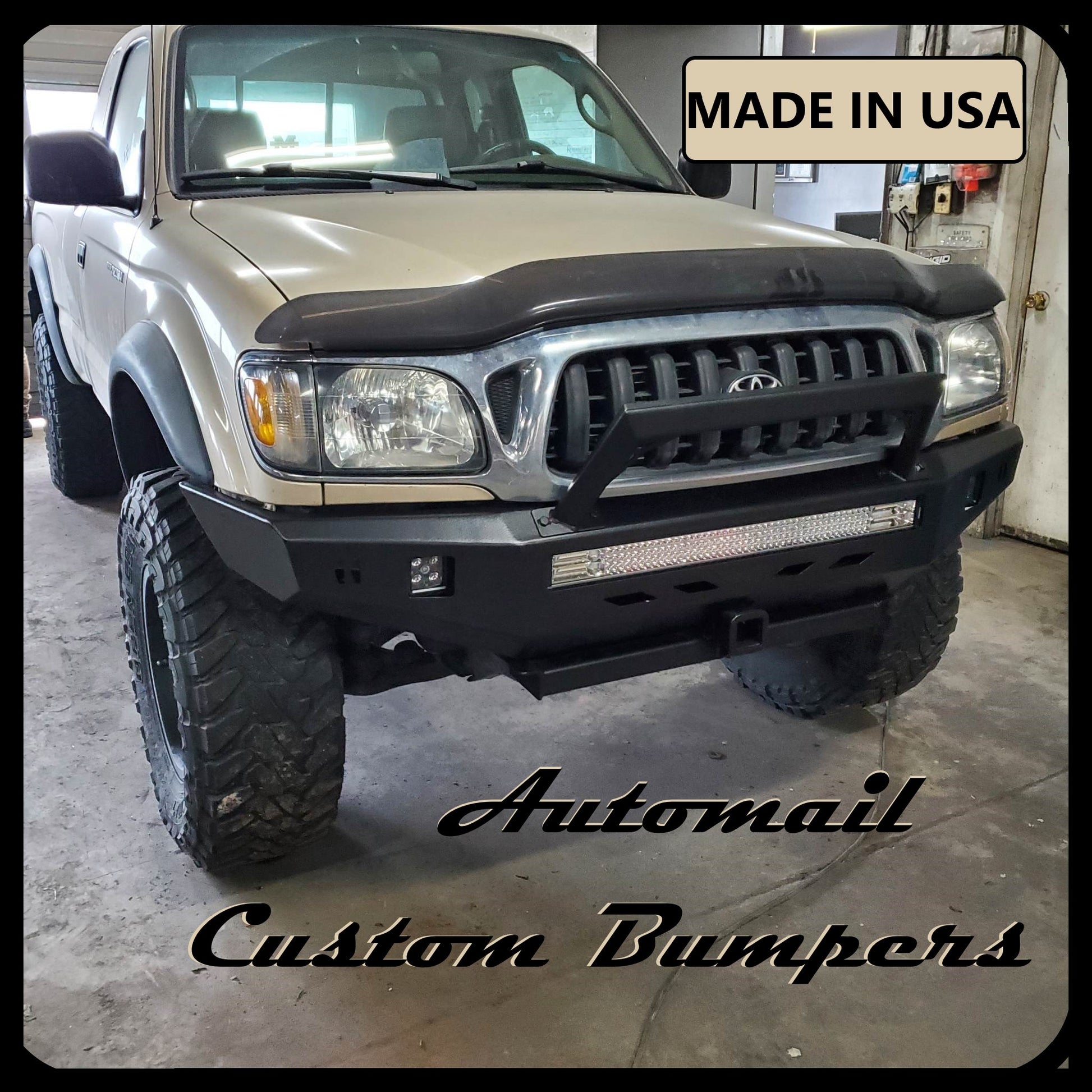 Toyota Tacoma Off-Road Sleek Front Bumper For Gen 1 (Deluxe Model) – AMI  CUSTOM BUMPERS
