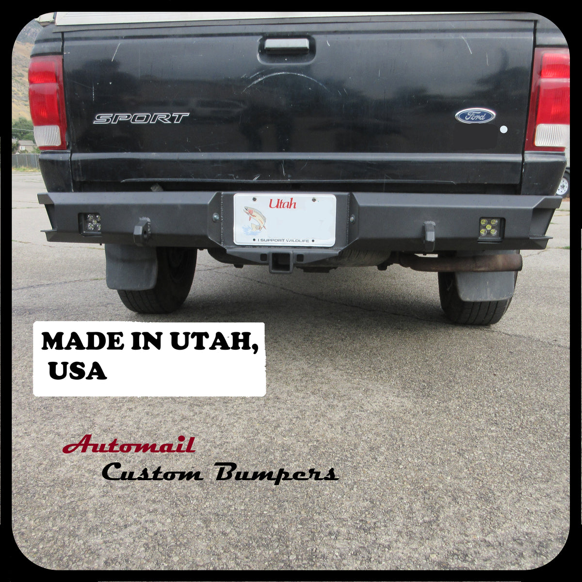 Ford Ranger P703 Rear Bumper Ford Ranger Off-Road Rear Bumper for 98-2011 – AMI CUSTOM BUMPERS
